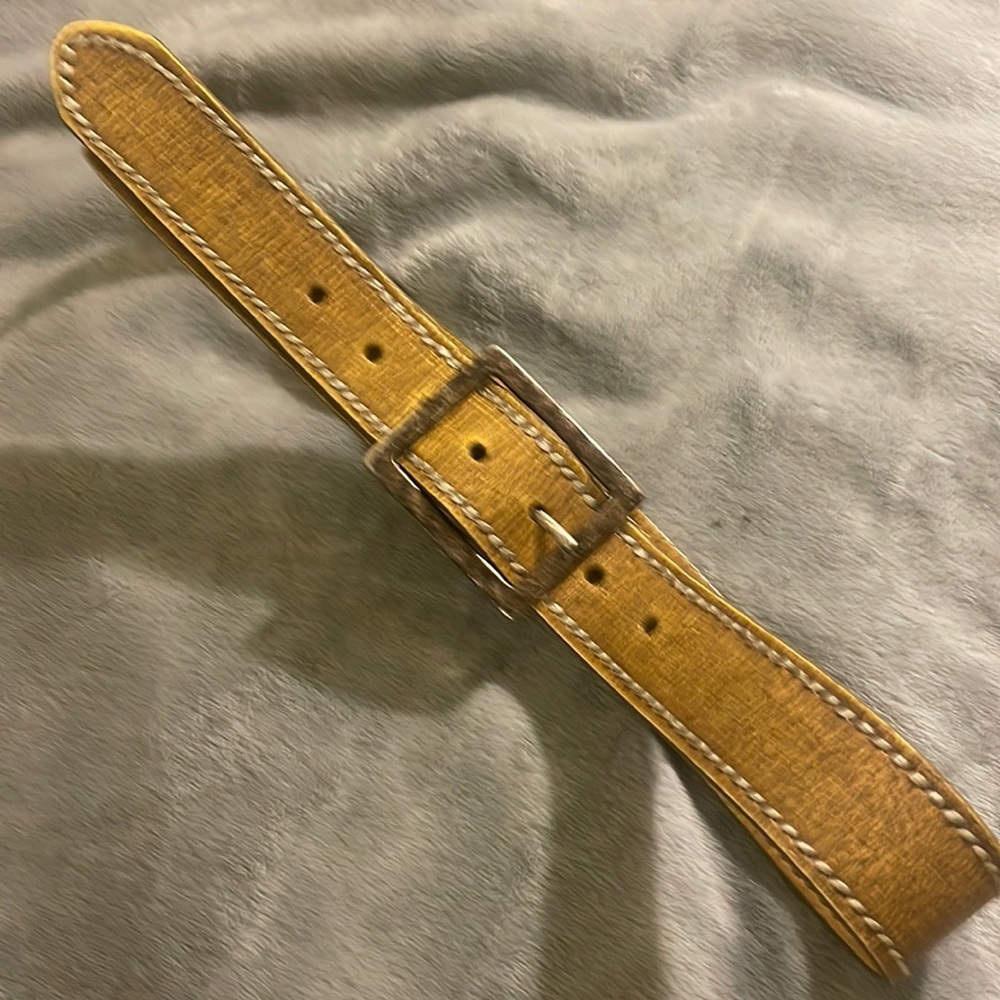 Genuine Vegan leather tan size 32